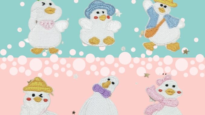 10บาททุกชิ้น DIY:ตัวรีดติดเสื้อ อาร์มติดเสื้อ ลายน่ารัก เป็ดเหลือง yellow duck ใช้เตารีดรีดติดลงผ้าได้เลยค่ะ ง่ายมากๆๆ