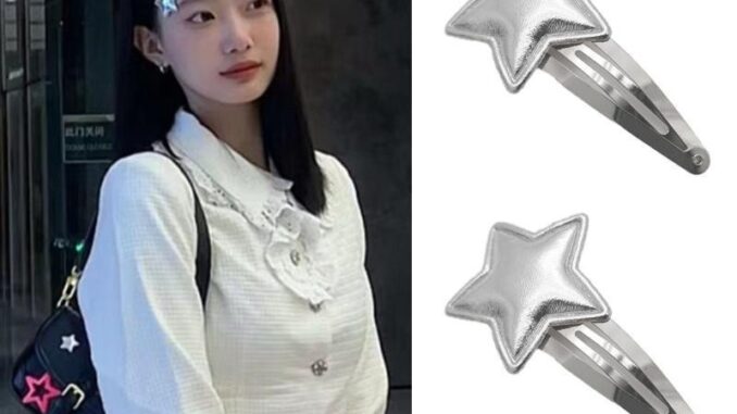 Boom กิ๊บติดผม รูปดาวห้าแฉก Y2K น่ารัก สีเงิน
