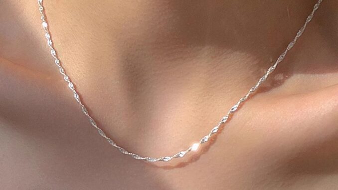 Roselife สร้อยคอโซ่เงิน S925 จี้รูปตัว Gene Helix เครื่องประดับ สําหรับผู้หญิง