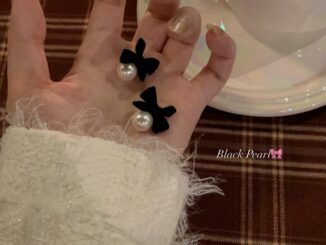 ใหม่ ต่างหูสตั๊ด เข็มเงิน 925 กํามะหยี่ สีดํา ประดับโบว์ พรีเมี่ยม สําหรับผู้หญิง