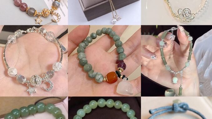 สร้อยข้อมือ จี้รูปดวงจันทร์ และดาว และดอกไม้ แบบเรียบง่าย แฟชั่นใหม่ สไตล์ญี่ปุ่น และเกาหลี