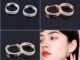 Sinleery ต่างหูห่วงคริสตัล ทรงสี่เหลี่ยม ขนาดเล็ก แนวโรแมนติก สีเงิน สีทอง เครื่องประดับ สําหรับคู่รัก วันวาเลนไทน์ ES857