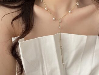 สร้อยคอยาว ประดับไข่มุก สไตล์เกาหลี แฟชั่นสําหรับผู้หญิง