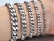 สร้อยข้อมือสแตนเลส 18 ซม. กว้าง 0.8-3 ซม. สร้อยข้อมือคู่ปรับได้