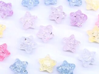 ลูกปัดอะคริลิค รูปดาว ดอกไม้แตก สําหรับทําเครื่องประดับ DIY จํานวน 20 ชิ้น