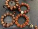 Vajra สร้อยข้อมือลูกปัดไม้ รูปกลีบดอกไม้ สไตล์ทิเบต สําหรับรถยนต์