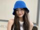 หมวกปีกกว้าง ผ้าถัก ทรงบักเก็ต ขนาดเล็ก สีพื้น แฟชั่นฤดูใบไม้ร่วง และฤดูหนาว สไตล์เกาหลี สําหรับเด็กผู้หญิง