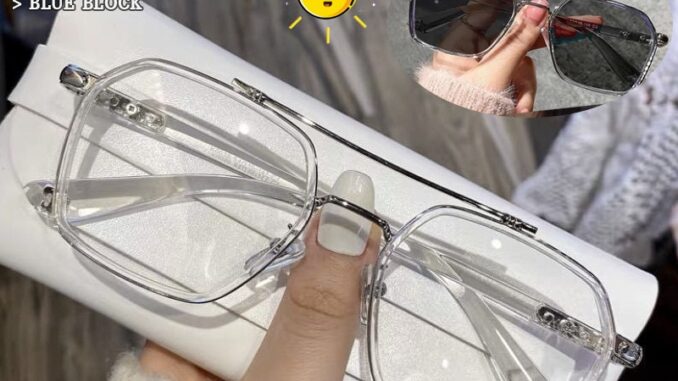 แว่นตาสายตาสั้น เลนส์อัตโนมัติ -50 ถึง -800 ป้องกันแสงสีฟ้า UV400 เปลี่ยนสีตามแสงแดดอัตโนมัติ กรอบขนาดใหญ่ สีโปร่งใส