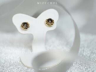 Mizuchol ต่างหูพลอยเสริมดวงวันอังคาร Lucky me Earrings (Tue) - Grey Smoky Quartz