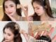 กิ๊บติดผม ตาข่ายสองด้าน ประดับโบว์ พลอยเทียม ขนาดเล็ก หรูหรา สไตล์เกาหลี สําหรับผู้หญิง