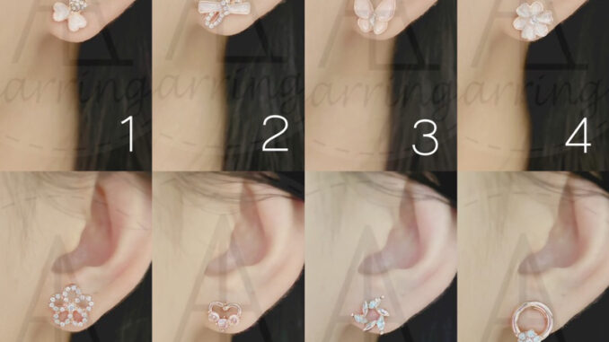 [มินิมอลสีพิงค์โกลด์61] ต่างหูมินิมอลแบบติดหู ราคาต่อ1คู่ พร้อมแป้น(ทับหลัง)แบบโลหะทุกคู่