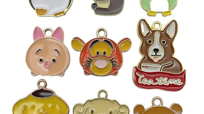 10 ชิ้น โลหะผสม หยดน้ํามัน การ์ตูนเพนกวิน หมี สุนัข หมู สัตว์ เสน่ห์ สร้อยคอ สร้อยข้อมือ จี้ DIY เครื่องประดับแฮนด์เมด