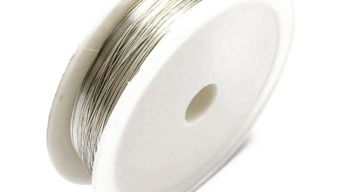 1 Roll 0.5mm Iron Wire Jewelry Beading Wire String Making Silver about 7m/roll