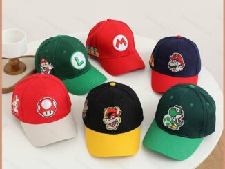 หมวกเบสบอล กันแดด ลาย Super Mario ประดับโบว์น่ารัก แฟชั่นฤดูร้อน สําหรับเด็ก 23
