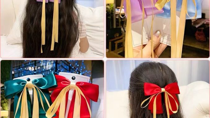 ✨พร้อมส่งจากไทย กิ๊บติดผมน่ารักๆ โบว์ติดผม กิ๊บโบว์ โบว์ติดผมนักเรียน  B-27