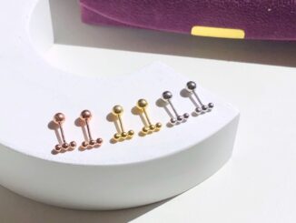 earika.earrings - triple dot piercing จิวหูเม็ดกลมแถวเงินแท้ (ราคาต่อชิ้น) (มีให้เลือก 3 สี) เหมาะสำหรับคนแพ้ง่าย