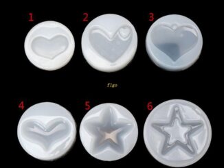 Flgo แม่พิมพ์ซิลิโคนเรซิ่น อีพ็อกซี่ รูปดาว หัวใจ DIY สําหรับทําเครื่องประดับ จี้ งานฝีมือ