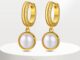 Vnox Gold Plated Shell Drop Earring for Women