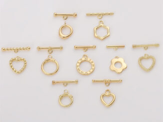 สร้อยข้อมือทองเหลือง ชุบทอง 14K คุณภาพสูง สําหรับทําเครื่องประดับ Diy จํานวน 1 ชุด