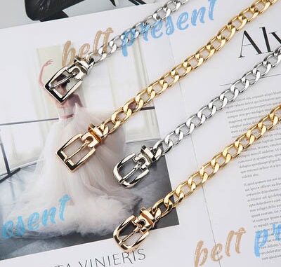 เข็มขัดโซ่ ทั้งเส้น มี 2 สี 2แบบ (BV210)