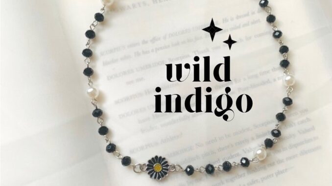 Daisy wild indigo สร้อยคอลูกปัด จี้ดอกเดซี่ y2k S48