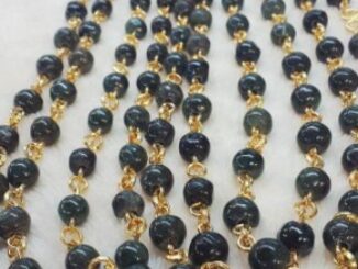 สร้อยคอหยกดำ หยกพม่าแท้ %  Necklace Burma Back Jade 24"