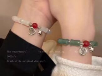 สร้อยข้อมือไม้ไผ่ เหมาะกับของขวัญ สําหรับคู่รัก แฟนสาว ทางเข้าโรงเรียนมัธยม เทศกาลสอบ
