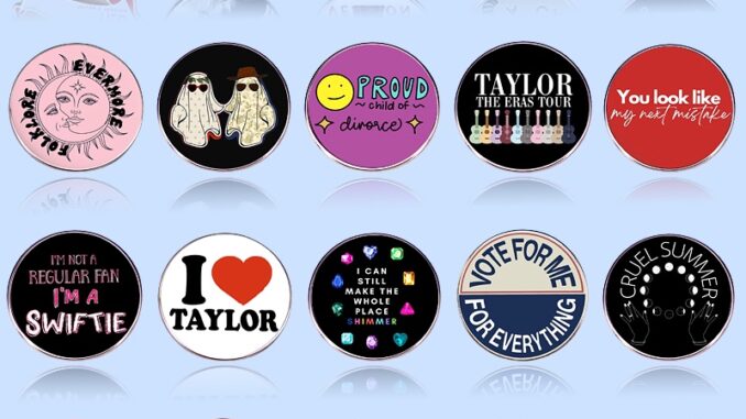 เข็มกลัดโลหะ รูป Taylor Swift Music 25 แบบ สําหรับตกแต่งเสื้อผ้า