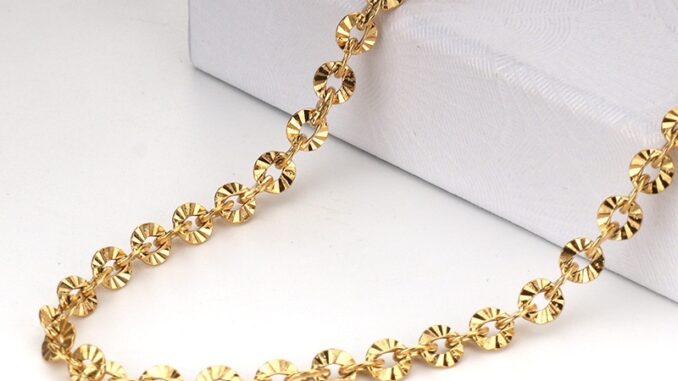 สายโซ่เหล็กไทเทเนียม ชุบทอง 18K หลายสไตล์ เรียบง่าย แฟชั่น สายโซ่เหล็กไทเทเนียม ชุบทอง 18K หลายสไตล์ เรียบง่าย แฟชั่น