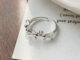 Mousse ring S925 แต่งโบว์จิ๋วสามชิ้น