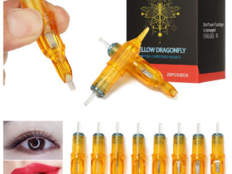 เข็มฮ็อคเดินเส้น ลงสีลงเงา เข็มสัก ( RL RM M1 RS ) YELLOW DRAGON FLY  [  20 ชิ้นต่อกล่อง ]