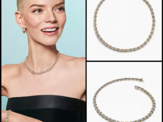 สร้อยคอตัวมารดา Tiffany Schlumberger 18K Necklace เกรด VIP ประดับเพชร Cubic Zirconia + พร้อมกล่อง อปก.