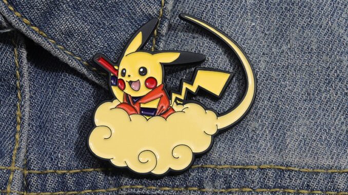 เข็มกลัดเคลือบ ลายการ์ตูนอนิเมะ Dragon Ball Pikachu เมฆ โปเกม่อน สไตล์ญี่ปุ่น อุปกรณ์เสริม สําหรับเพื่อน