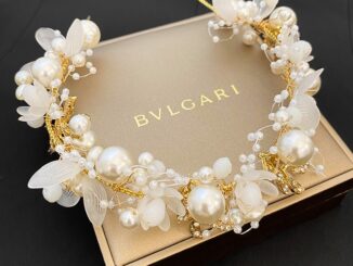มงกุฎดอกไม้ ประดับไข่มุก หรูหรา เครื่องประดับผมเจ้าสาว งานแต่งงาน งานวันเกิด