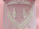 Elegant Crystal Pearl Diamond Crowns Tiaras Sets for Wedding