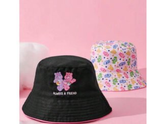 สินค้าใหม่❤️ พร้อมส่ง  หมวก Bucket hat รุ่นใส่ได้ 2 ด้าน Care Bears แคร์แบร์ของแท้พร้อมป้ายห้อย สีดำ น่ารักมากๆ