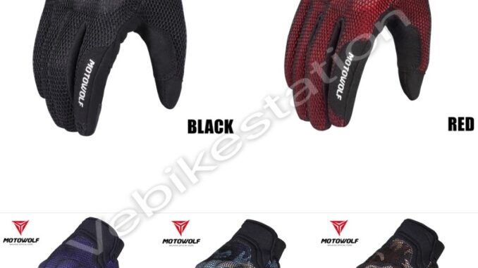 Motowolf ถุงมือตาข่าย ระบายอากาศ สําหรับขี่รถจักรยานยนต์ MDL0312 Sarung Tangan Motorsikal Y15ZR RS150 EX5 R15 R25 Ninja