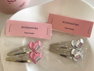 [highbuying] กิ๊บติดผมแฟชั่น รูปหัวใจ เป็ด สีชมพู ประดับเพชรเทียม สีเงิน 2 ชิ้น