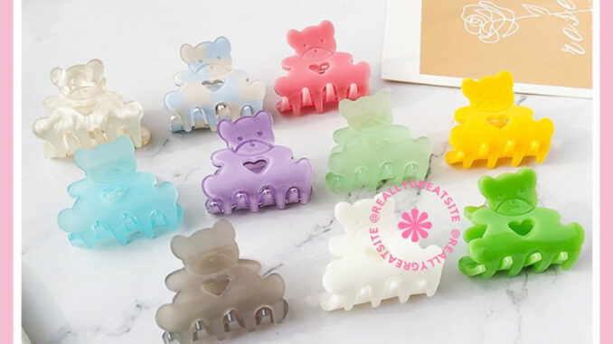 กิ๊บหนีบผม รุ่น Grizzy bear ♥️
