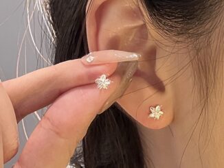 Roselife ต่างหูสตั๊ด เงิน S925 จี้รูปดอกไม้ 3D ขนาดเล็ก สไตล์เกาหลี ใช้แล้วไม่แพ้ 1 คู่