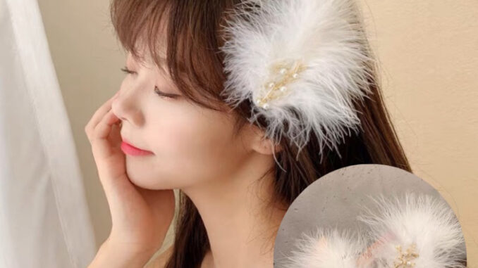 พร้อมส่ง กิ๊ฟขนนก เครื่องประดับผม ขนนกน่ารัก แฟชั่นสไตล์เกาหลี