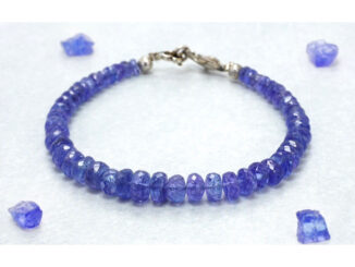 AAA++ Natural Tanzanite 3-5 mm Bracelet Rondelle Beads Faceted Micro-cutting Beads Bracelet Birthday gift Party wear
