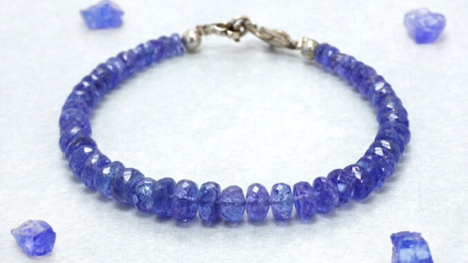 AAA++ Natural Tanzanite 3-5 mm Bracelet Rondelle Beads Faceted Micro-cutting Beads Bracelet Birthday gift Party wear
