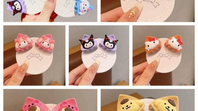 Daishen1 กิ๊บติดผม ทรงสามเหลี่ยม ลายการ์ตูน My Melody BB Kawaii Cinnamorol สีแคนดี้ สําหรับเด็กผู้หญิง