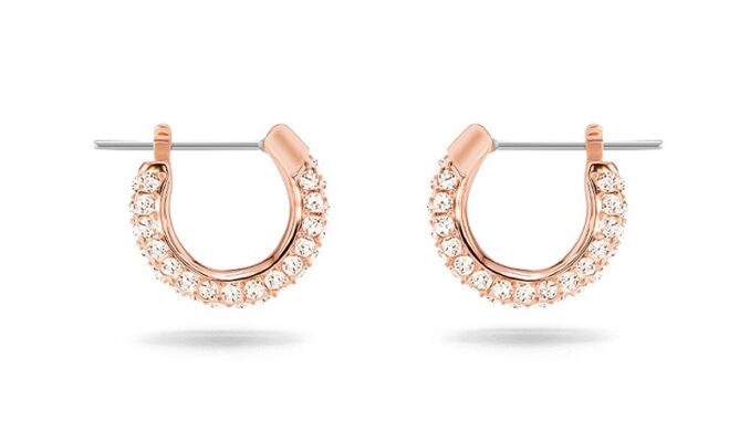 Swarovski ต่างหู ประดับหิน เรียบง่าย เข้ากับทุกการแต่งกาย ระดับไฮเอนด์ สําหรับผู้หญิง