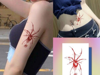 สติกเกอร์รอยสักชั่วคราว รอยสักชั่วคราว ลายดอกกุหลาบ แมงมุม เซ็กซี่ กันน้ํา ใช้ได้นาน 7 วัน