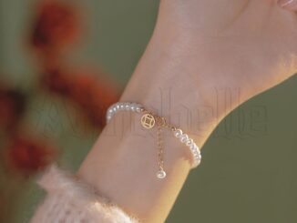เครื่องประดับ สร้อยข้อมือ จี้ไข่มุกนําโชค หรูหรา สไตล์จีน เรโทร สําหรับผู้หญิง