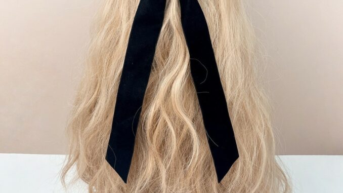 พร้อมส่ง  โบว์ติดผมผ้ากํามะหยี่ โบว์ยาว กิ๊บติดผมน่ารัก กิ๊บติดผมสไตล์เกาหลี D-05