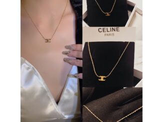 สร้อย+กล่องครบเซท ❌พร้อมส่ง ส่งไว❌ สร้อยคอ New Collection  สีทอง gold CE