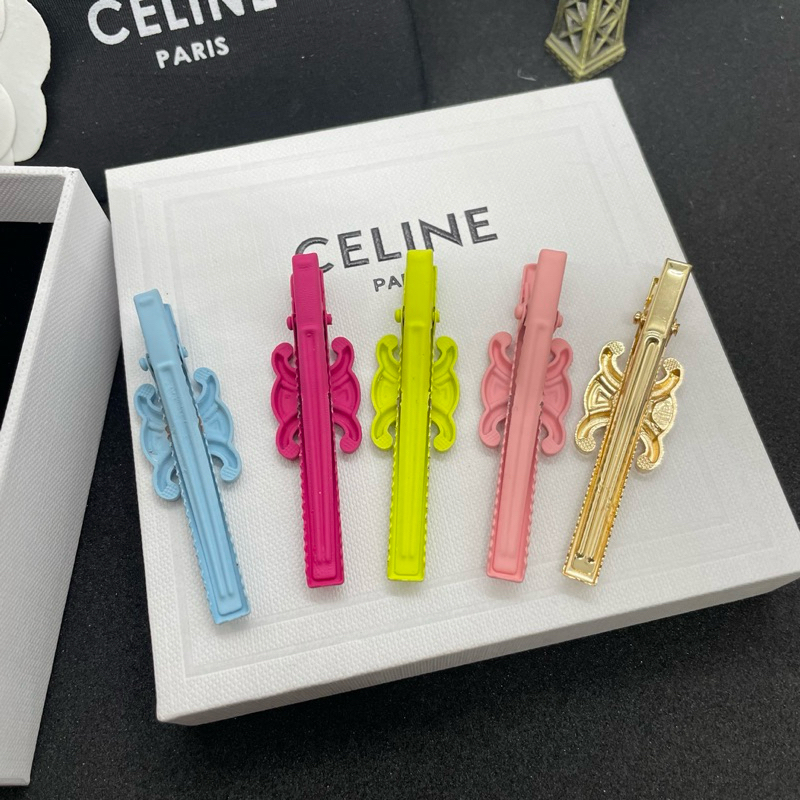 [ 1 คู่ ] กิ๊บหนีบผม สีสันสดใส งานติดโลโก้ CL HAIR CLIP งานแฟชั่นเก๋ ไว้ประดับผม น่ารักมากค่ะ